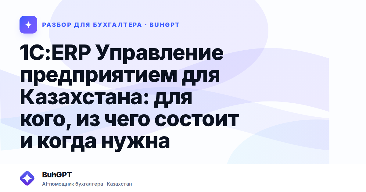 1С:ERP Управление предприятием для Казахстана: для кого