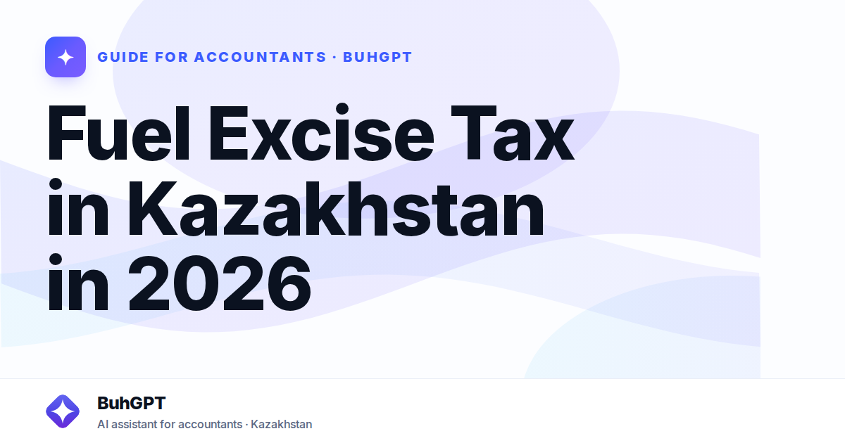 Fuel Excise Tax in Kazakhstan in 2026