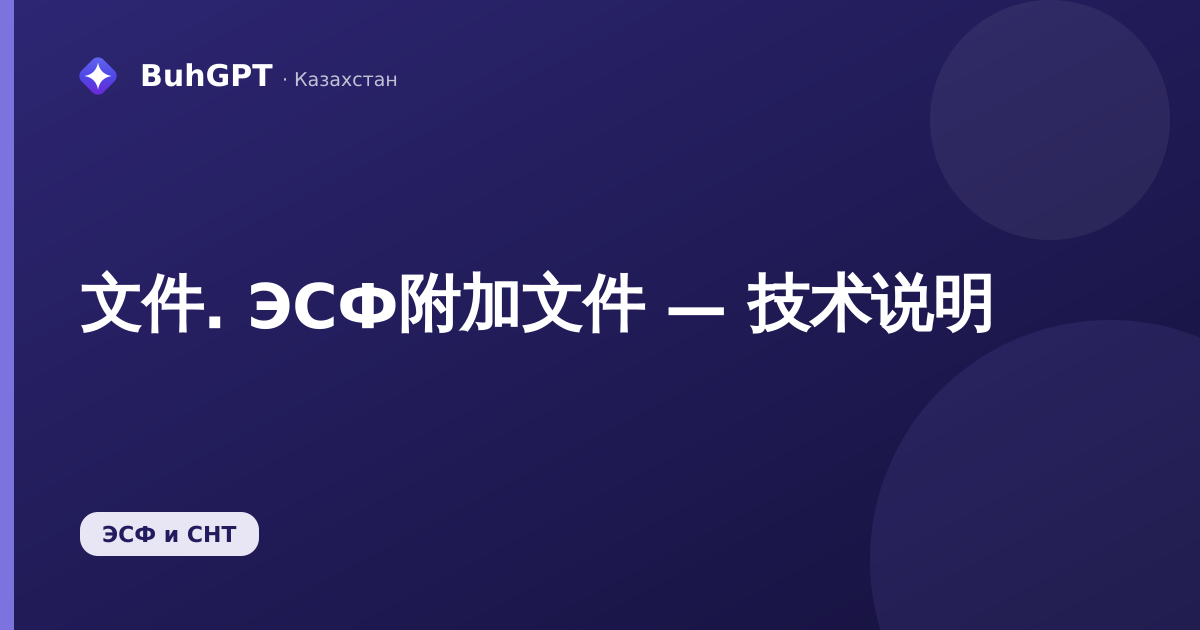 文件. ЭСФ附加文件 — 技术说明