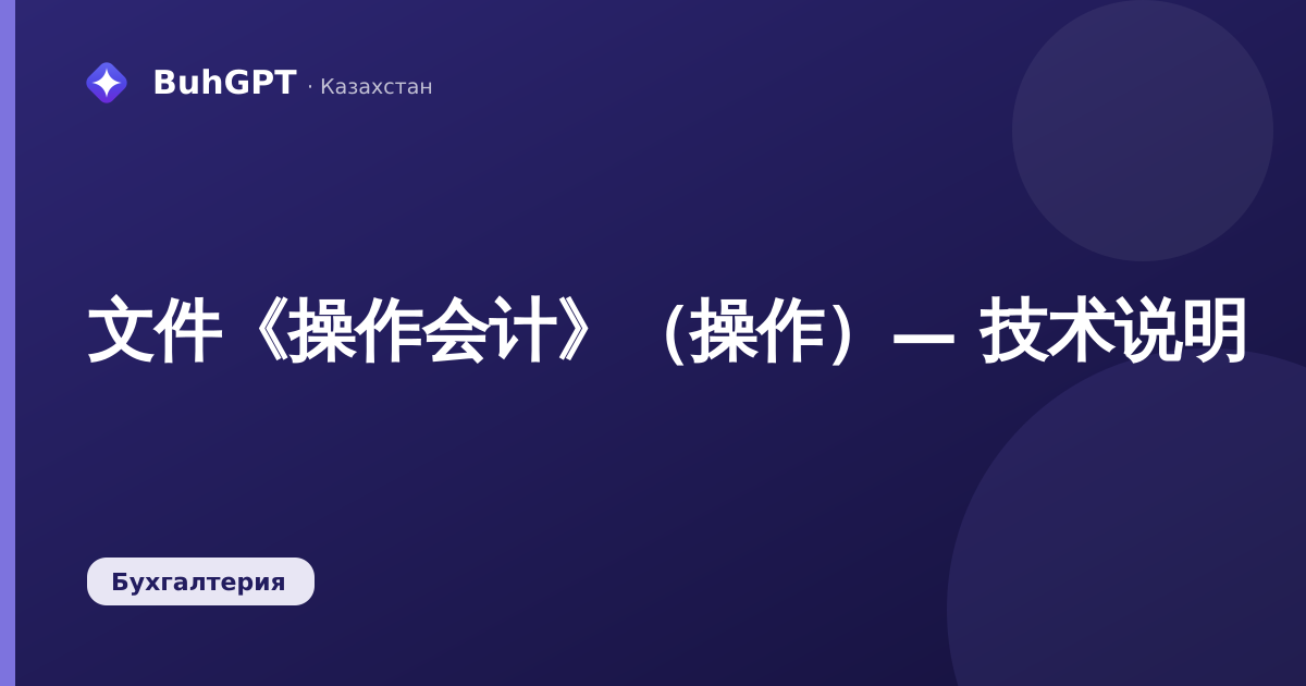 文件《操作会计》(操作)— 技术说明