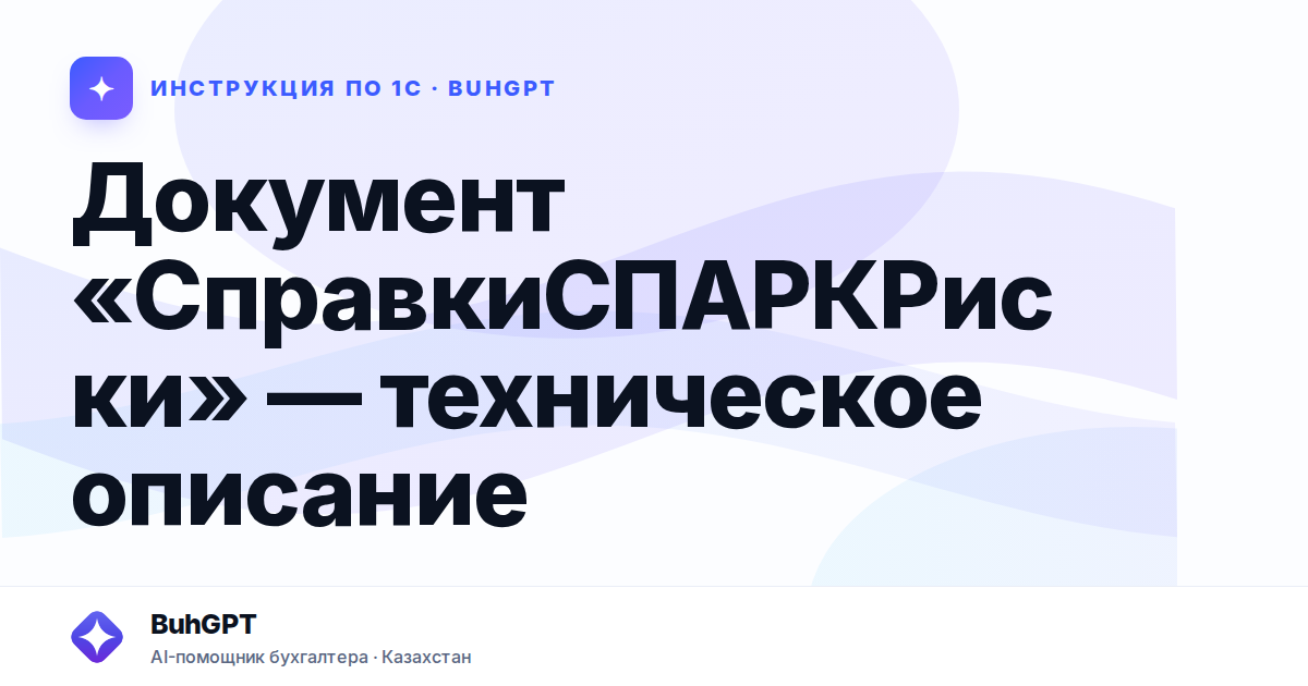 Документ «СправкиСПАРКРиски» — техническое описание
