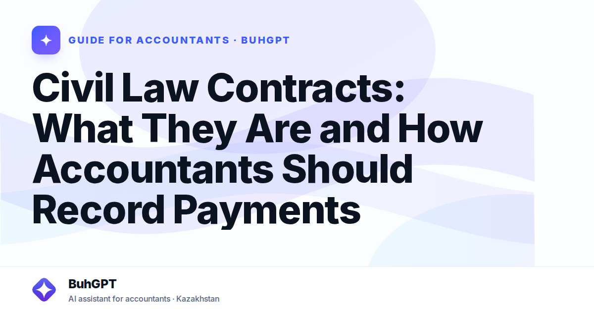 Civil Law Contracts: What They Are and How Accountants Should Record Payments