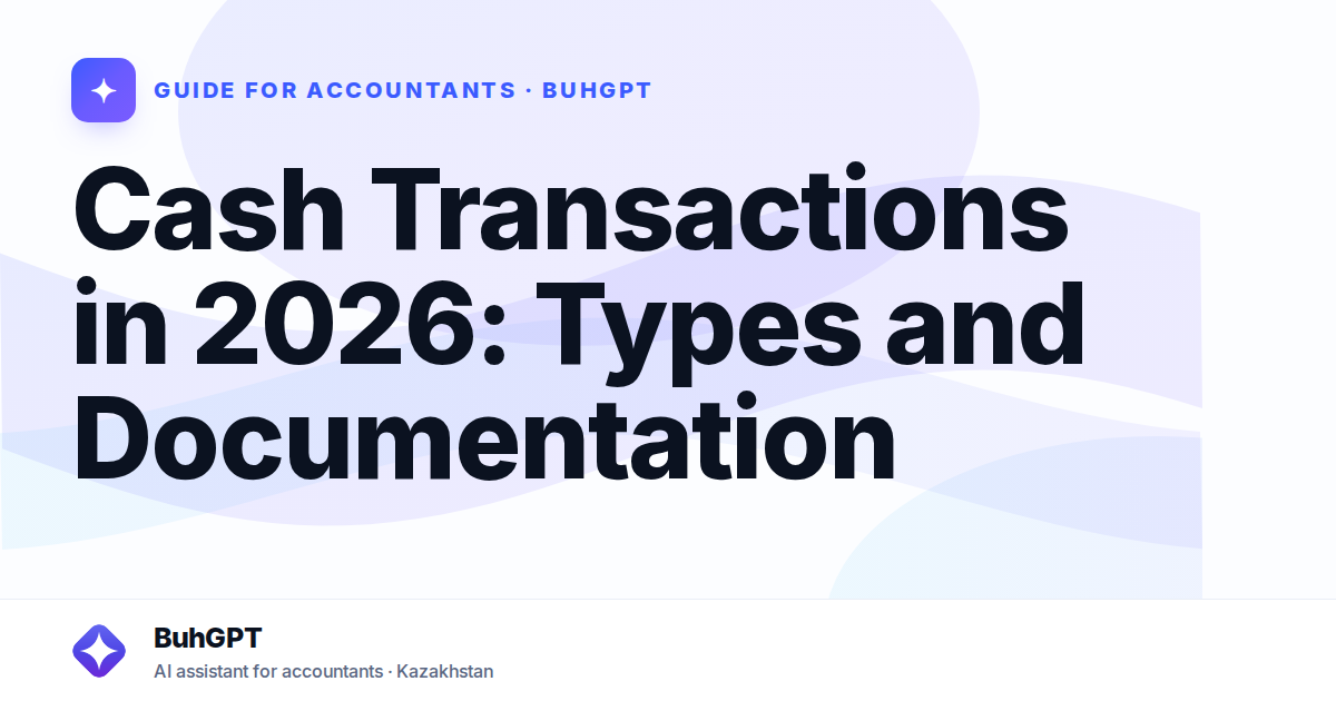 Cash Transactions in 2026: Types and Documentation