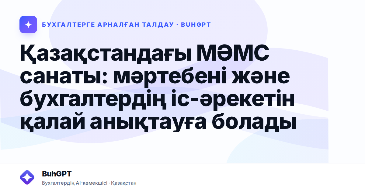 Қазақстандағы МӘМС санаты: мәртебені және бухгалтердің іс-әрекетін қалай анықтауға болады
