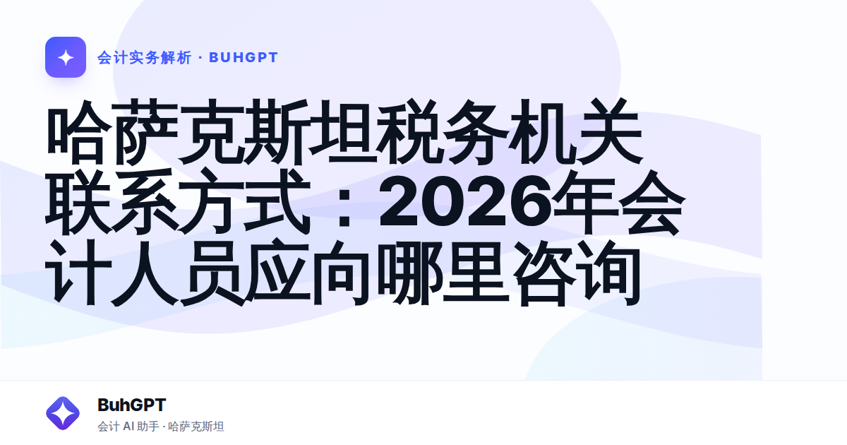 哈萨克斯坦税务机关联系方式：2026年会计人员应向哪里咨询