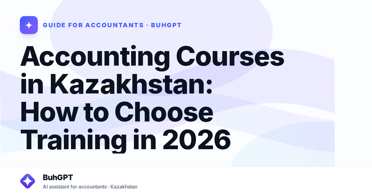 Accounting Courses in Kazakhstan: How to Choose Training in 2026