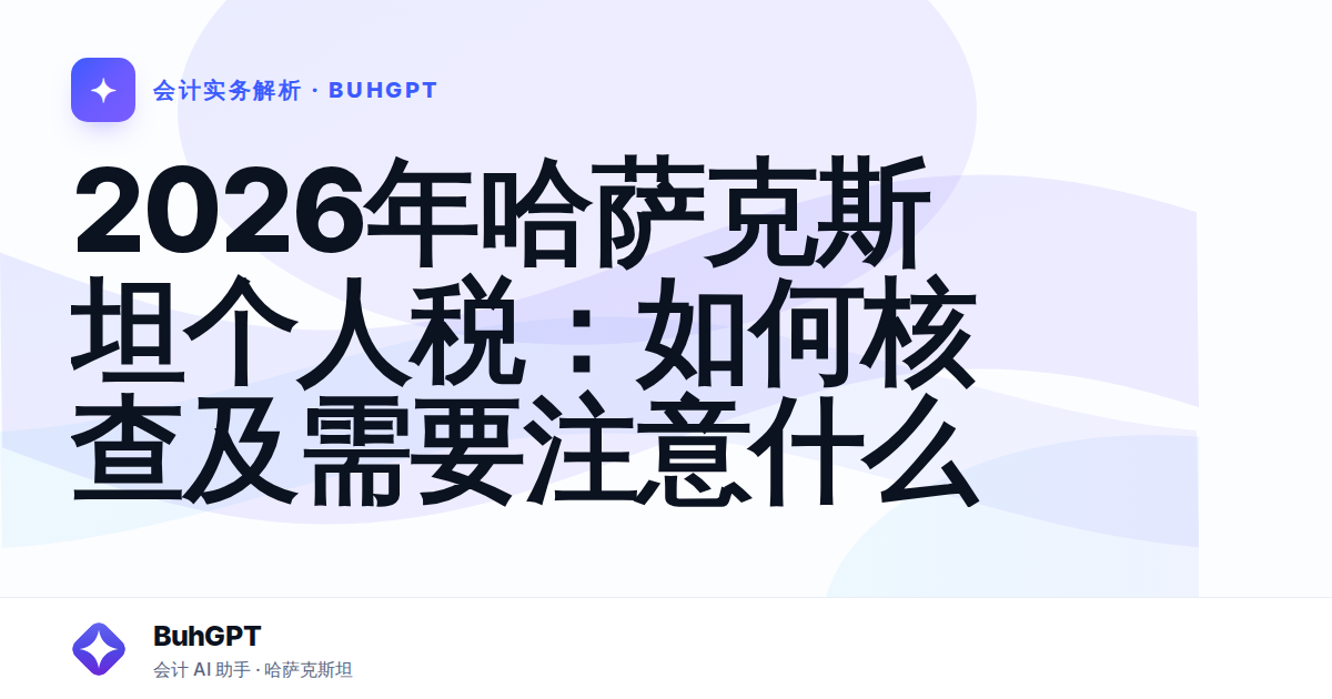 2026年哈萨克斯坦个人税：如何核查及需要注意什么