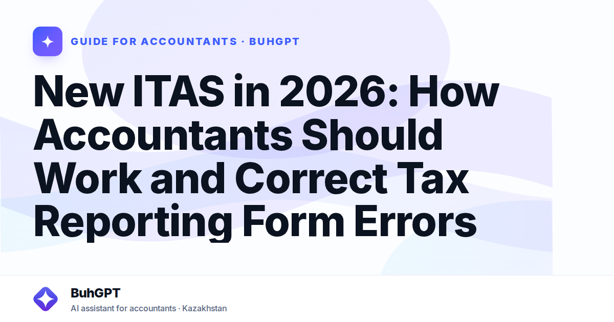 New ITAS in 2026: How Accountants Should Work and Correct Tax Reporting Form Errors