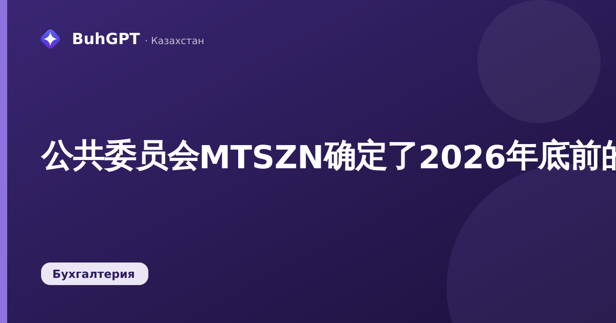 公共委员会MTSZN确定了2026年底前的工作优先事项