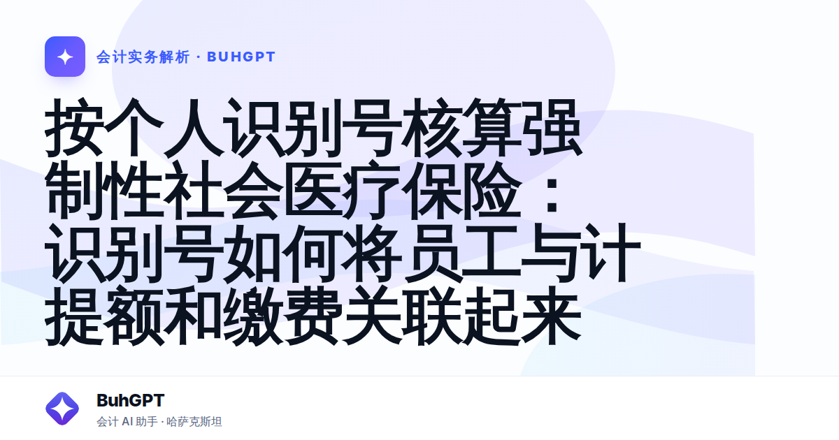 按个人识别号核算强制性社会医疗保险：识别号如何将员工与计提额和缴费关联起来