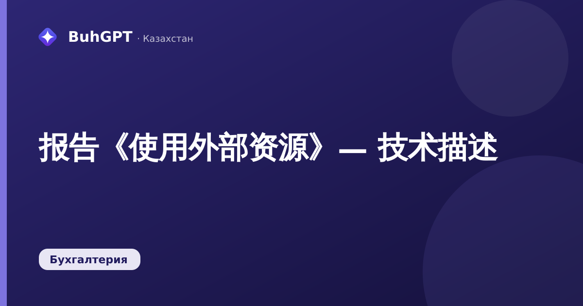 报告《使用外部资源》— 技术描述