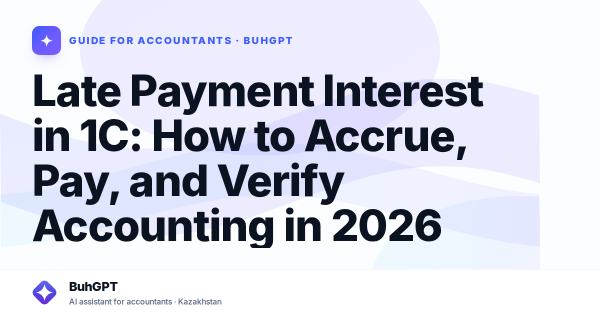 Late Payment Interest in 1C: How to Accrue, Pay, and Verify Accounting in 2026