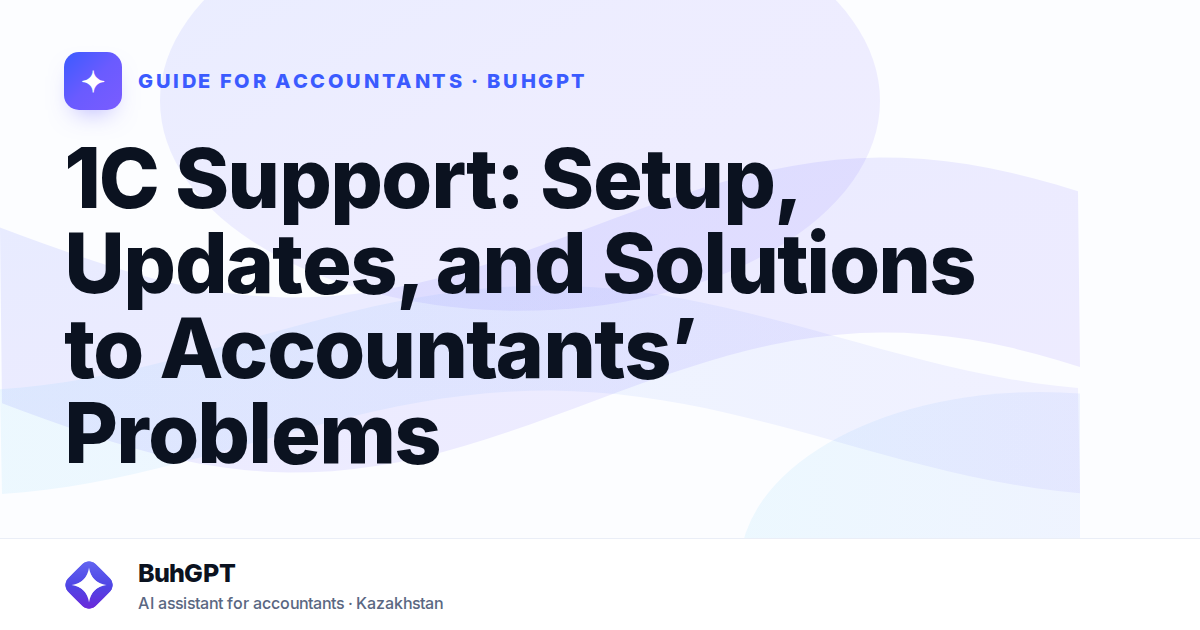 1C Support: Setup, Updates, and Solutions to Accountants’ Problems