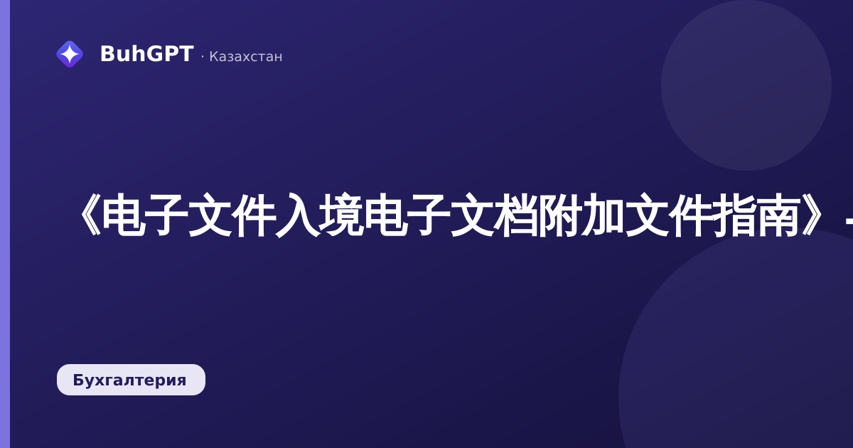 《电子文件入境电子文档附加文件指南》— 技术说明