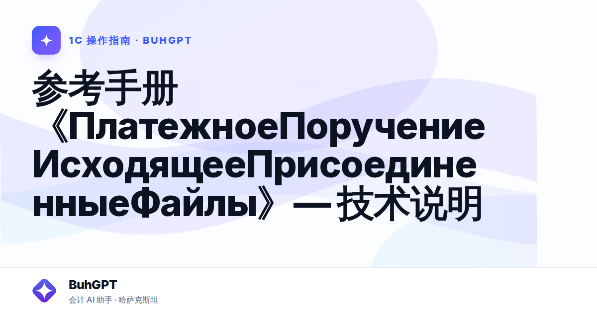 参考手册《ПлатежноеПоручениеИсходящееПрисоединенныеФайлы》— 技术说明