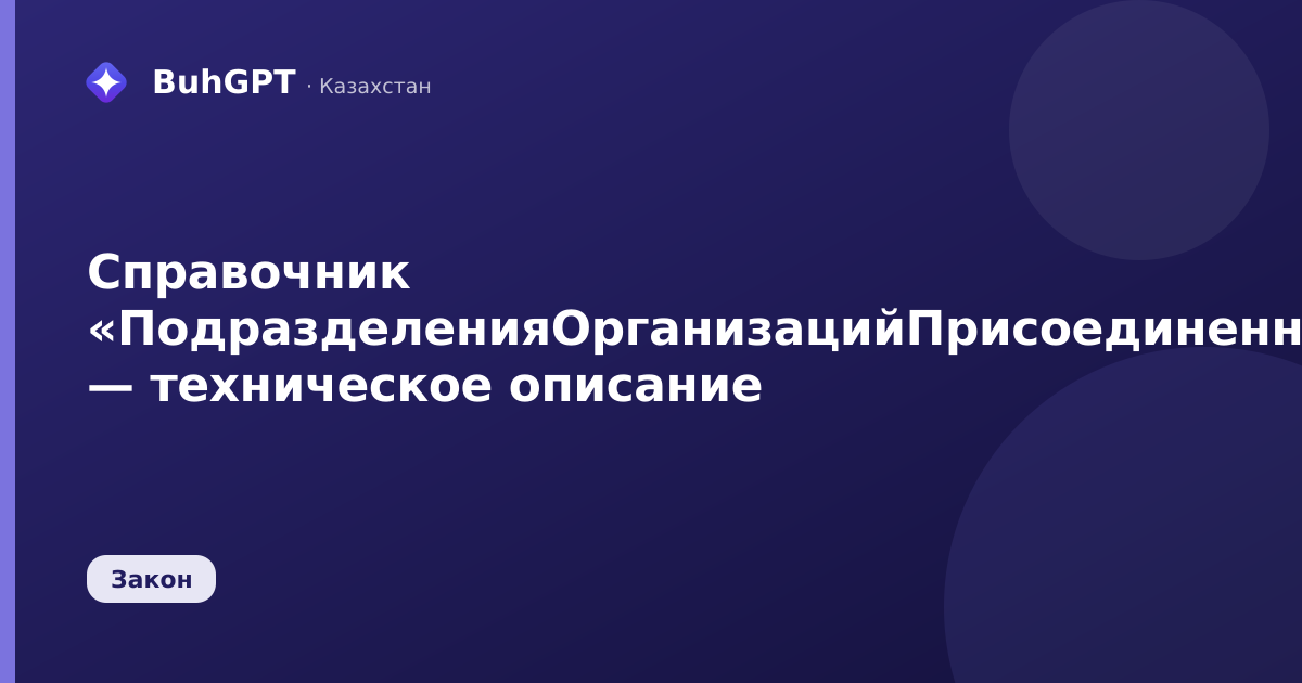 Справочник «ПодразделенияОрганизацийПрисоединенныеФайлы» — техническое описание