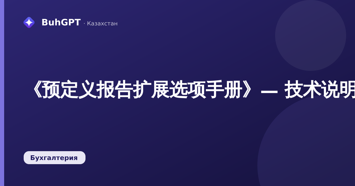 《预定义报告扩展选项手册》— 技术说明