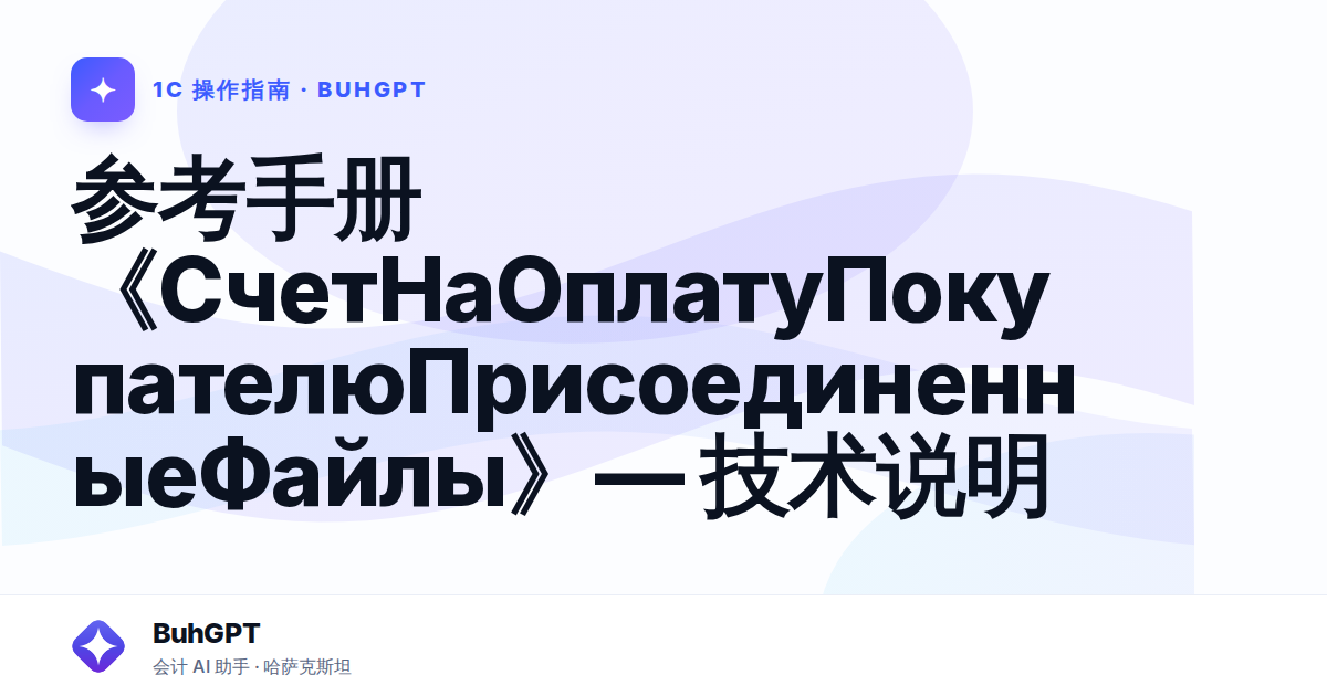 参考手册《СчетНаОплатуПокупателюПрисоединенныеФайлы》— 技术说明