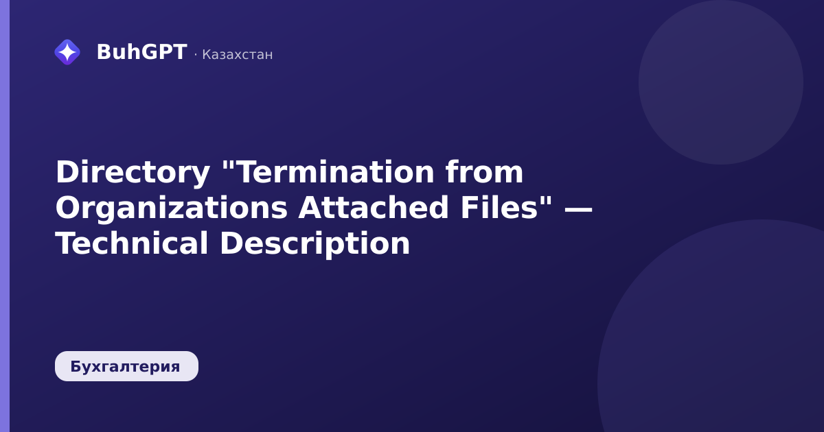 Directory "Termination from Organizations Attached Files" — Technical Description