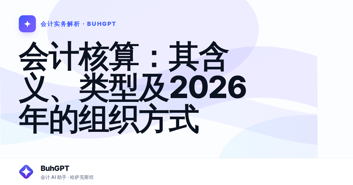 会计核算：其含义、类型及2026年的组织方式