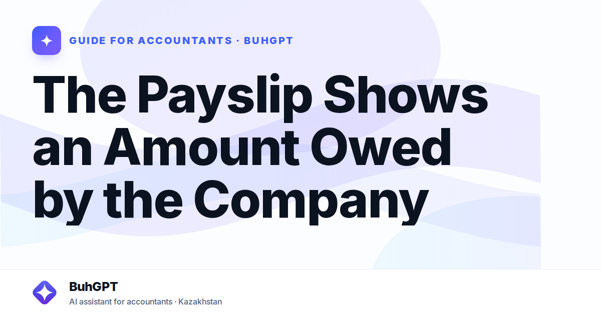 The Payslip Shows an Amount Owed by the Company