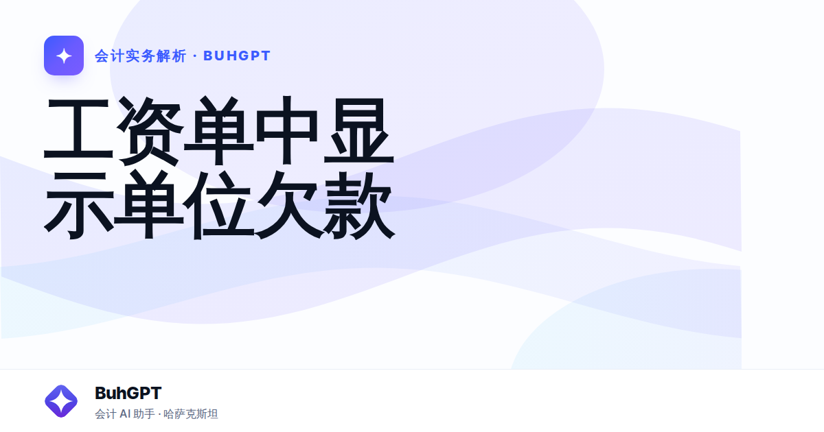 工资单中显示单位欠款